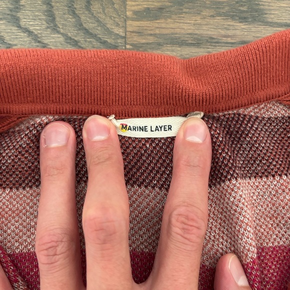 Marine Layer Women’s Red Multicolor Knit Sweater, Excellent Conditiom - Picture 2 of 10